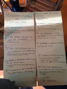 Los diez mandamientos del podcasting. Pulsar para ampliar.