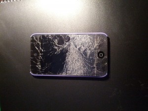 iPod con pantalla destrozada