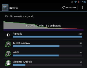 datos globales de la batería del Nexus 7 de 2013