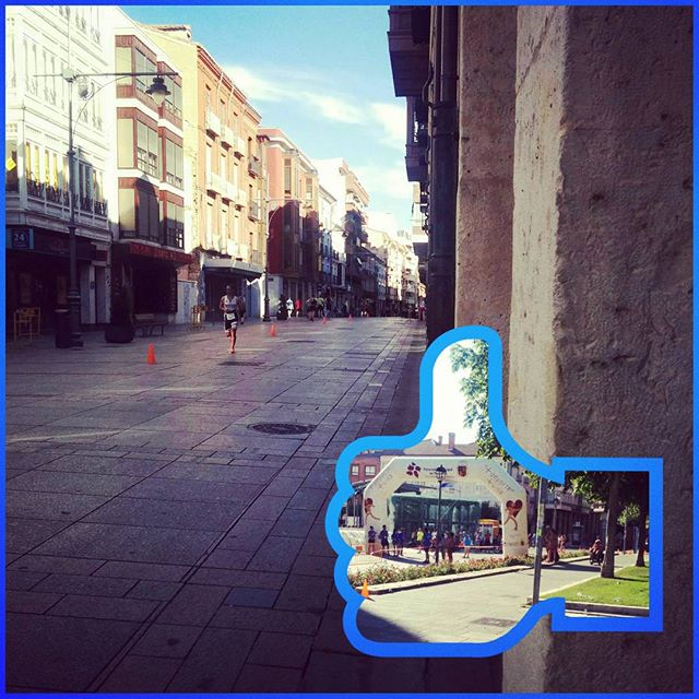 Alegría por el centro de Palencia gracias al triatlon #deporte #triathlon