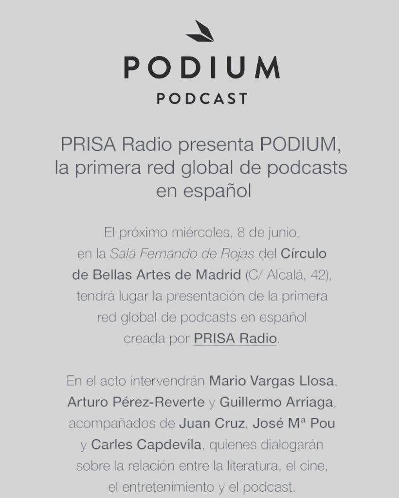Comunicado de Podium Podcast